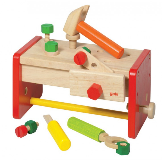 Boîte à outils portatif en bois pour enfant