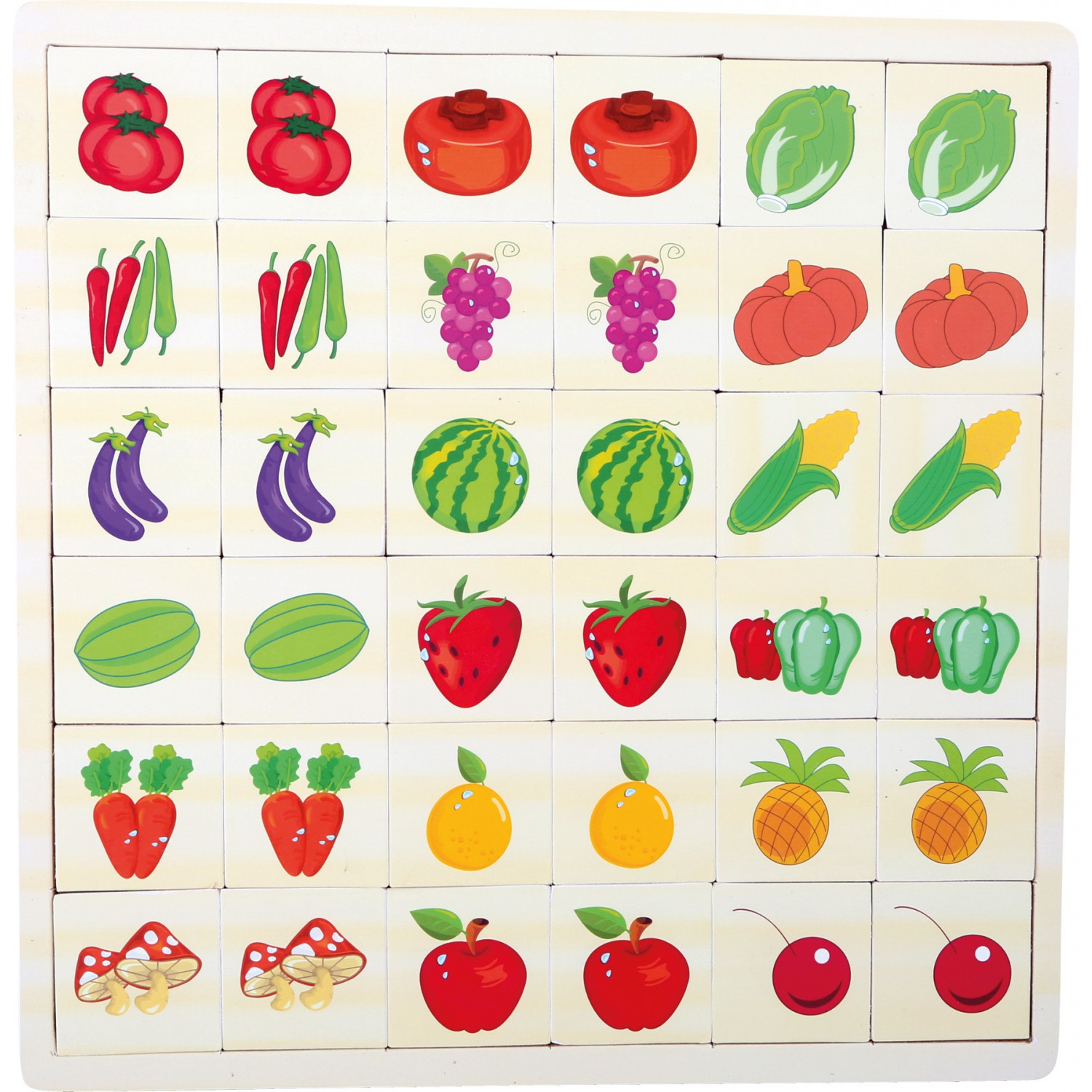 Jeux de fruits et légumes